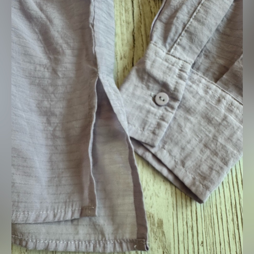 Mango Half Button-Down Ruffle Collar Long Sleeve … - image 7